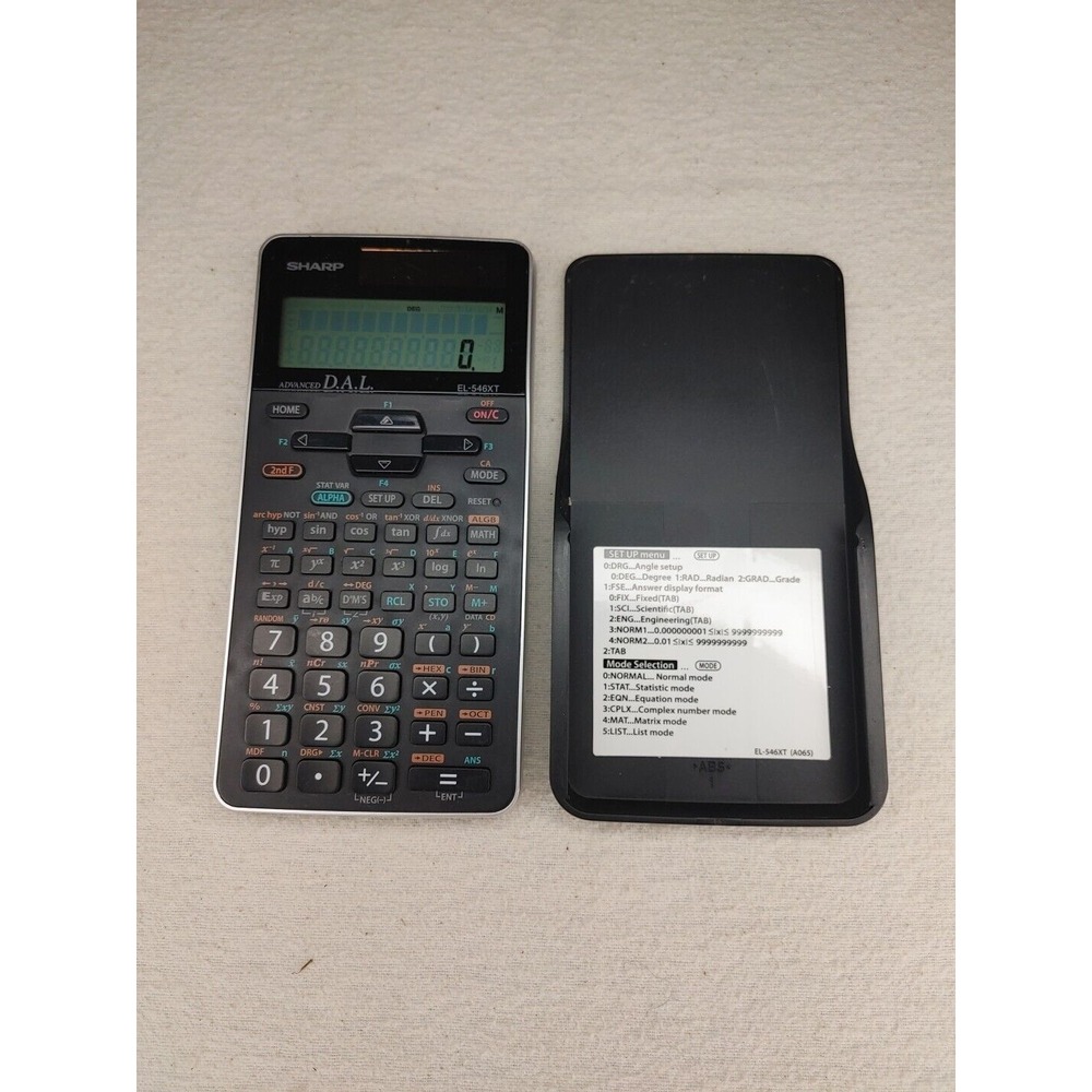 Sharp EL-546XT Black Scientific Calculator & Case A29‎